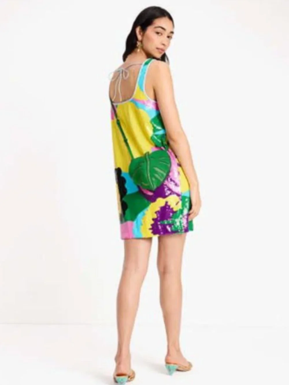 Kate Spade Orchid Bloom Sequin Dress - Size Large